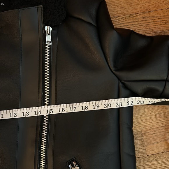 YAN13 Men’s Shearling Lined Bomber Jacket - Picture 8 of 10